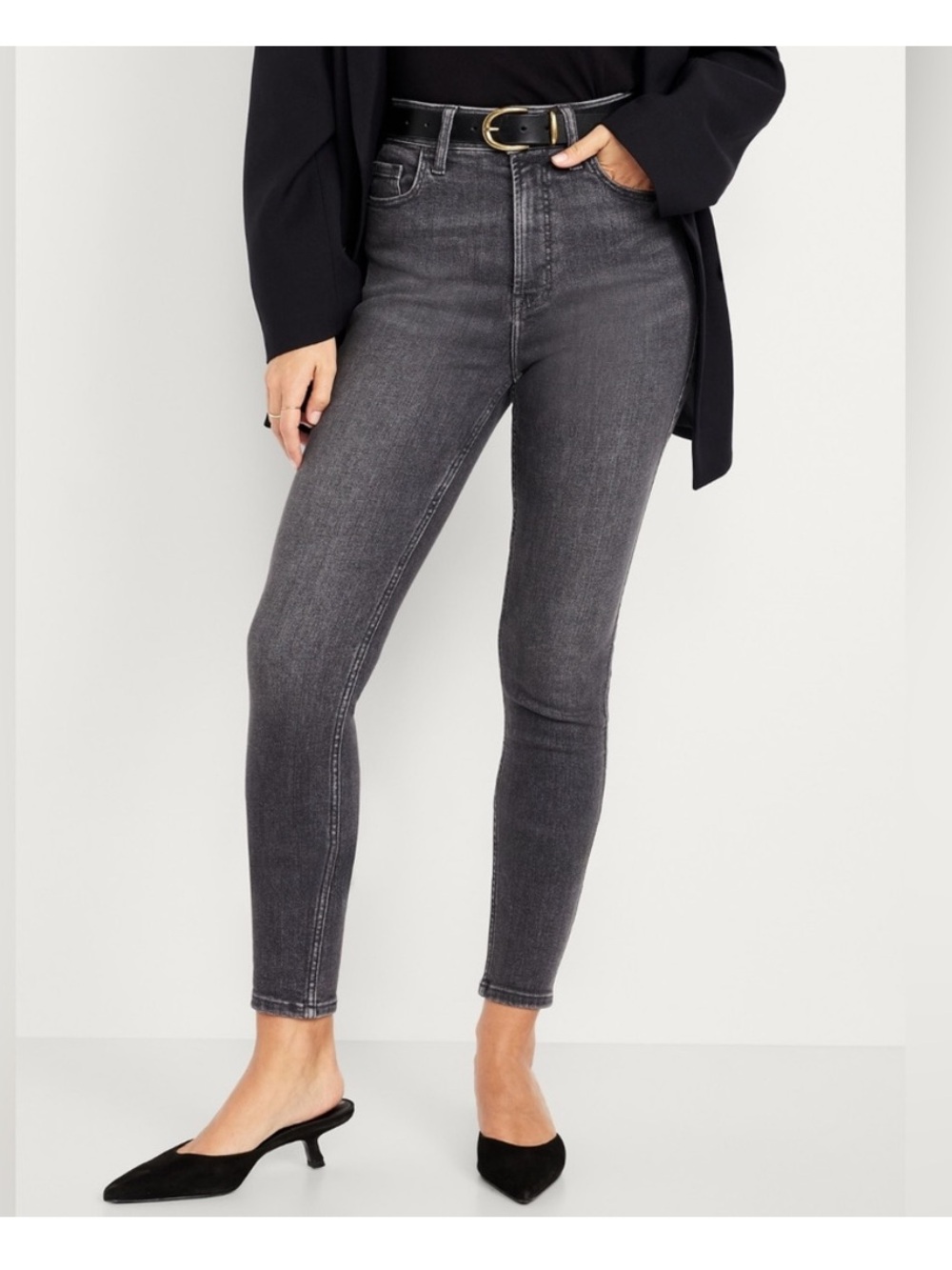 Old Navy Women's Washed Gray Skinny Jeans